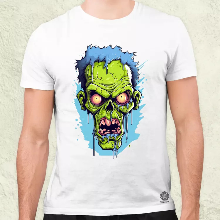 Zombi karikatúra v2 férfi póló