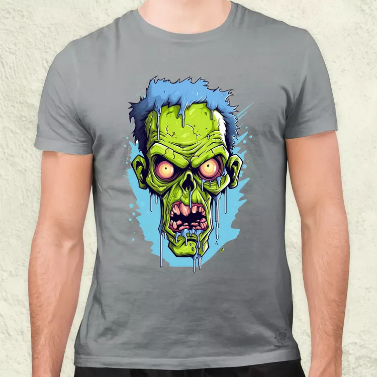Zombi karikatúra v2 férfi póló