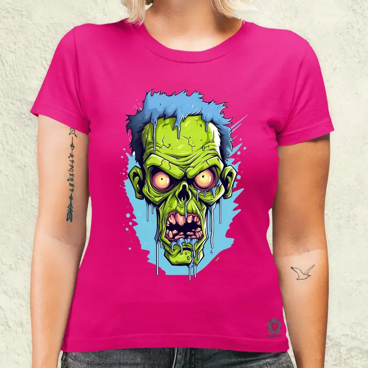 Zombi karikatúra v2 női póló