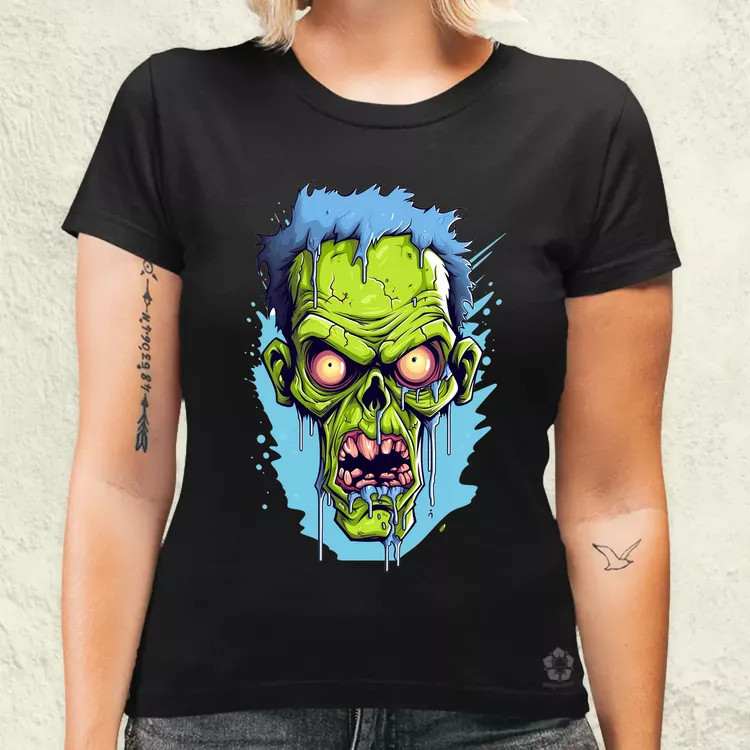 Zombi karikatúra v2 női póló