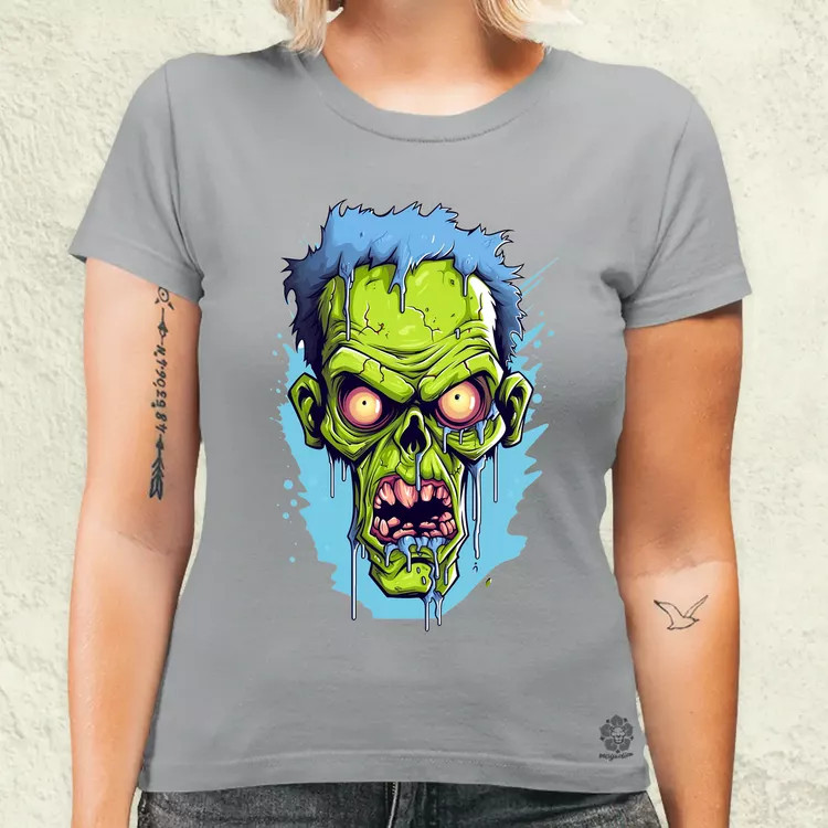 Zombi karikatúra v2 női póló