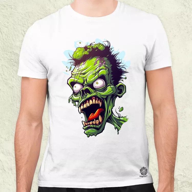 Zombi karikatúra v7 férfi póló