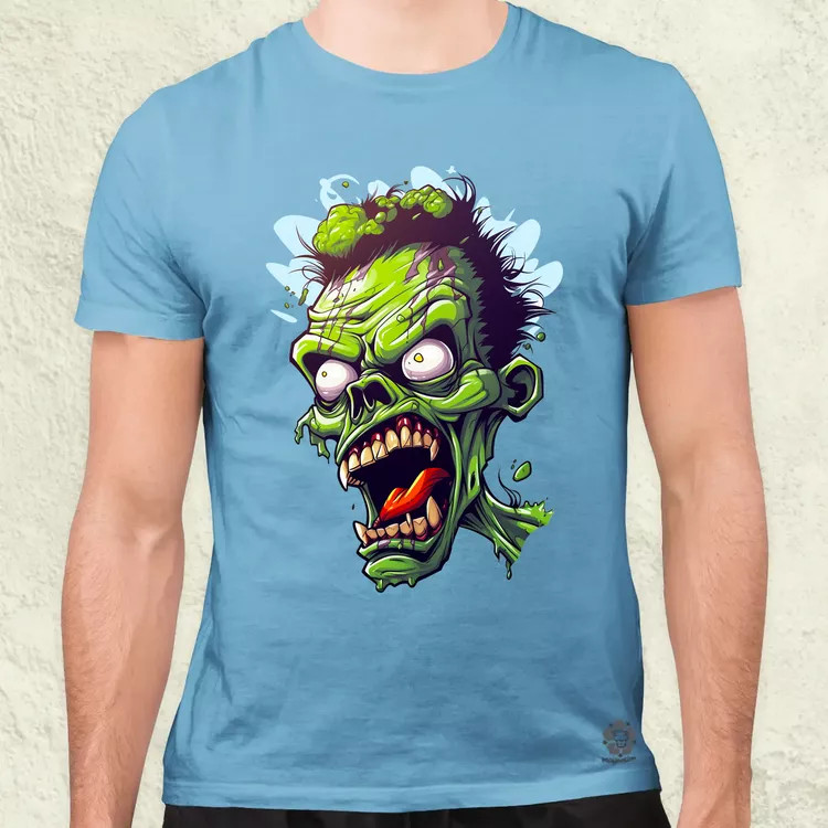 Zombi karikatúra v7 férfi póló