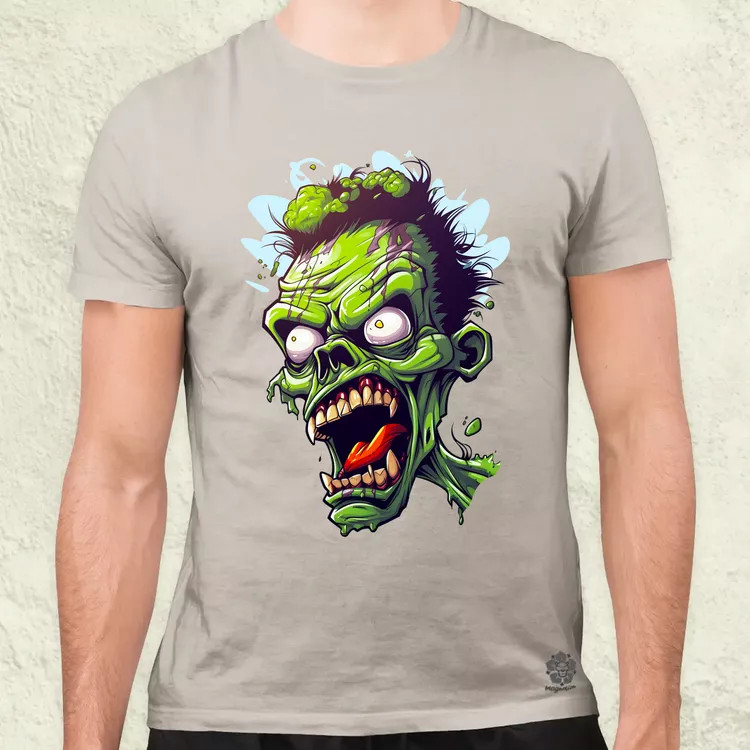 Zombi karikatúra v7 férfi póló