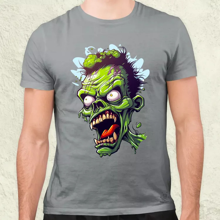 Zombi karikatúra v7 férfi póló