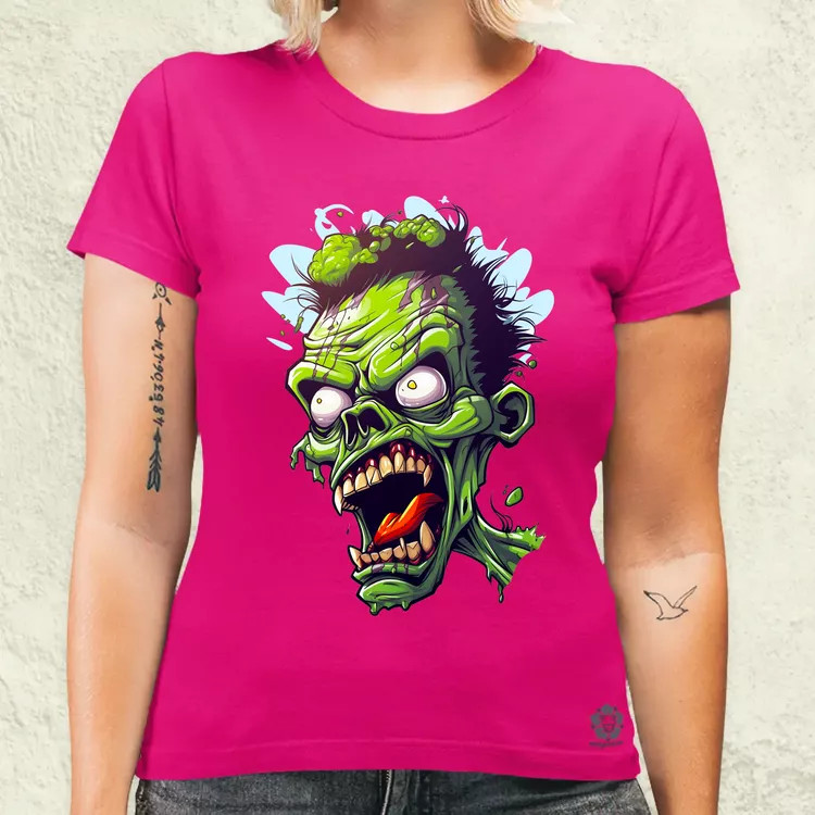 Zombi karikatúra v7 női póló