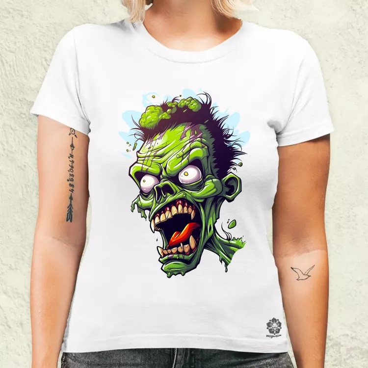 Zombi karikatúra v7 női póló
