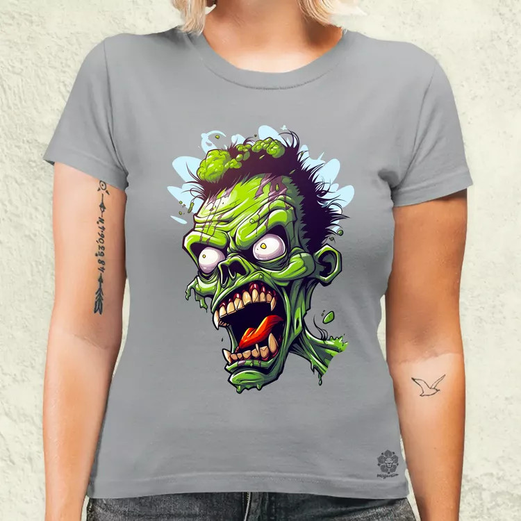 Zombi karikatúra v7 női póló