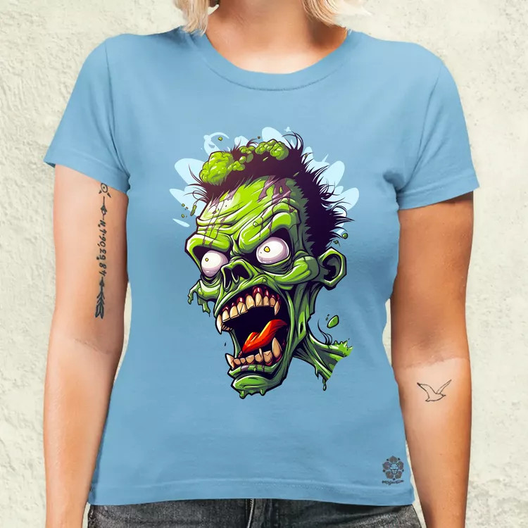 Zombi karikatúra v7 női póló