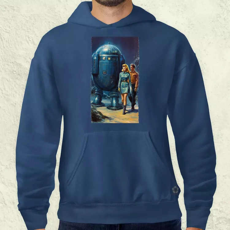 1950-es évek retró futurisztikus sci-fi poszter v2 férfi pulóver