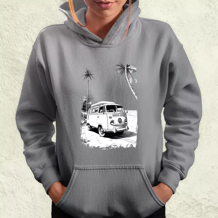 1970 VW Busz v1 női pulóver
