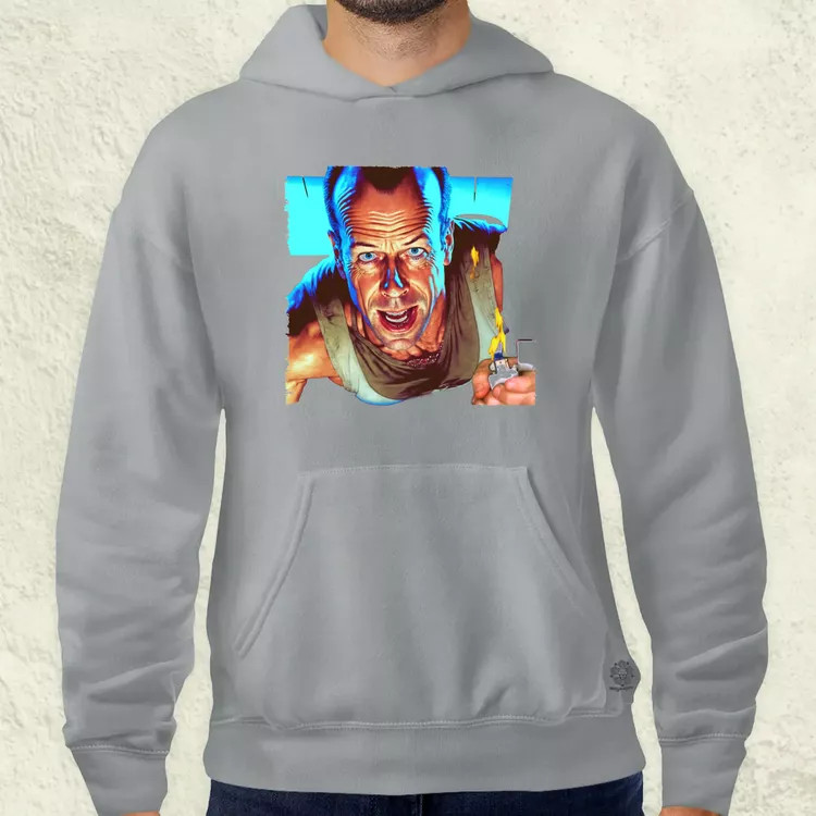 John McClane portré fanart v3 férfi pulóver