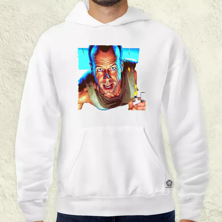 John McClane portré fanart v3 férfi pulóver