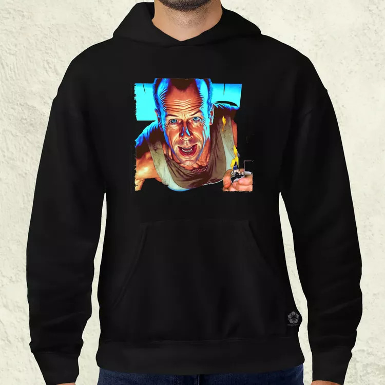 John McClane portré fanart v3 férfi pulóver