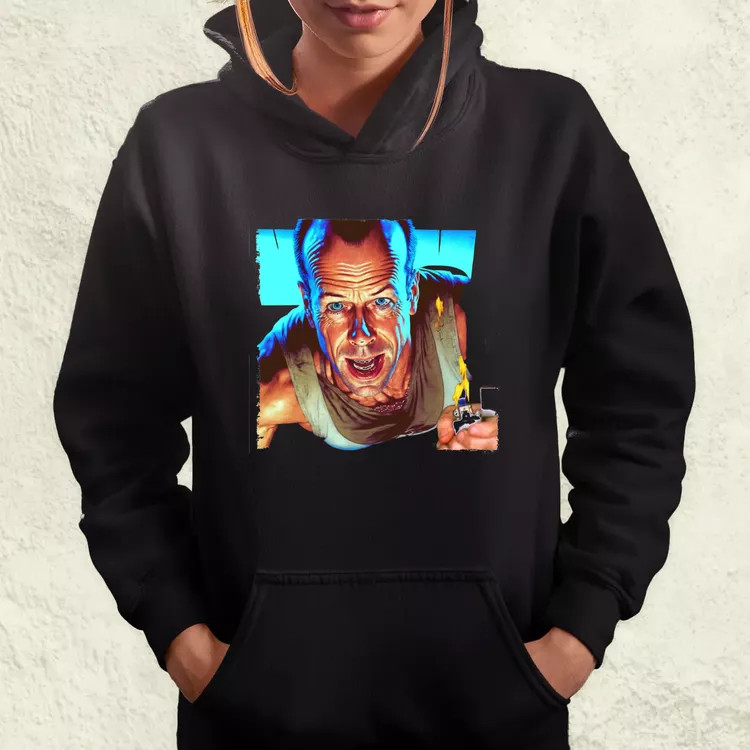 John McClane portré fanart v3 női pulóver