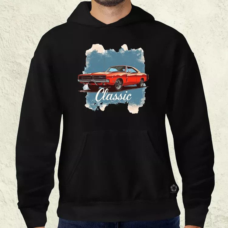 Klasszikus 1969 Dodge Charger v1 férfi pulóver