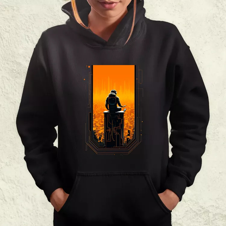 Mono vektor cyberpunk v4 női pulóver
