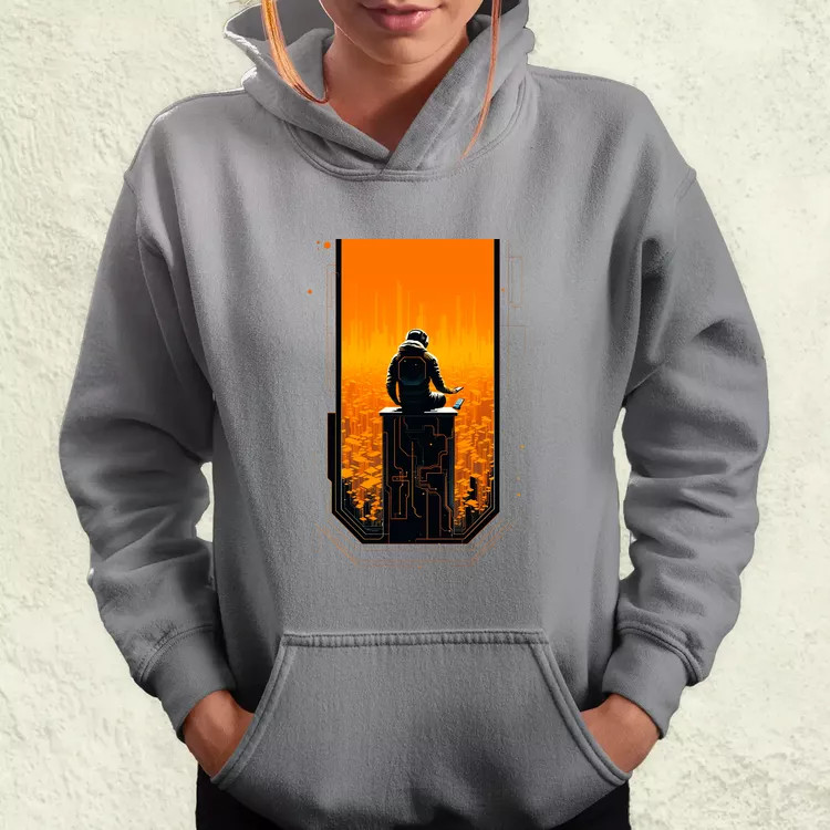 Mono vektor cyberpunk v4 női pulóver