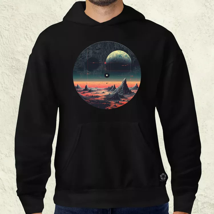 Pixelart bakelit a holdon v4 férfi pulóver