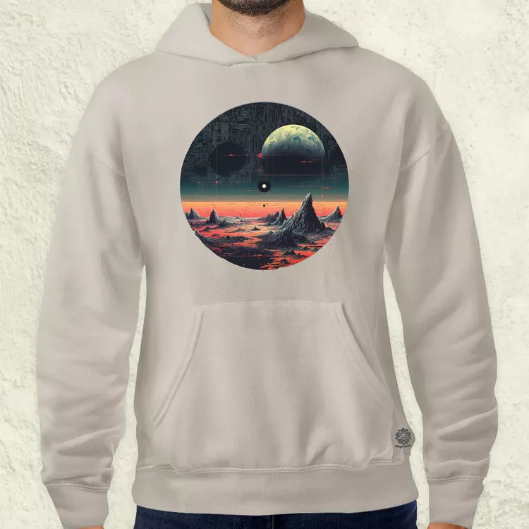 Pixelart bakelit a holdon v4 férfi pulóver