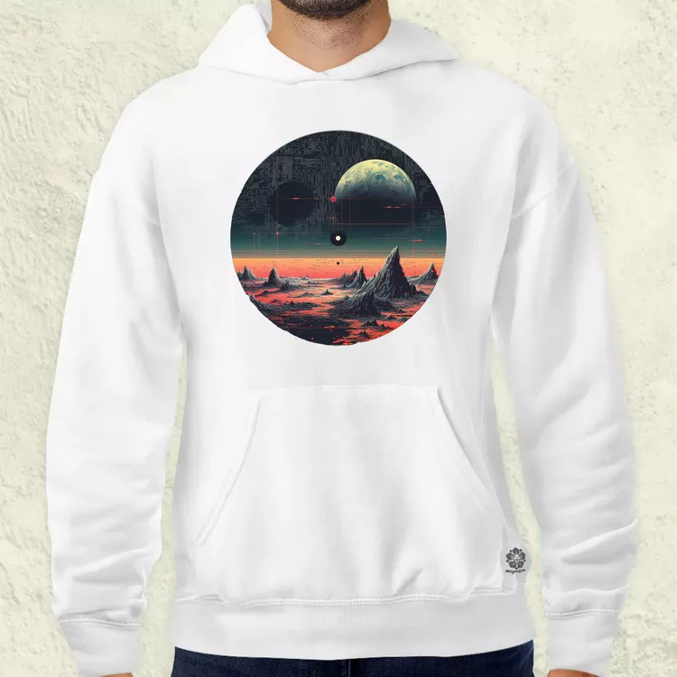 Pixelart bakelit a holdon v4 férfi pulóver