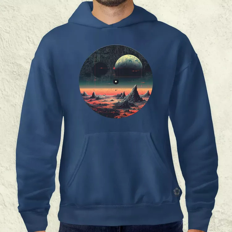 Pixelart bakelit a holdon v4 férfi pulóver