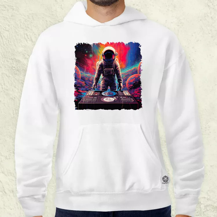 Pixelart bakelit az űrben v2 férfi pulóver