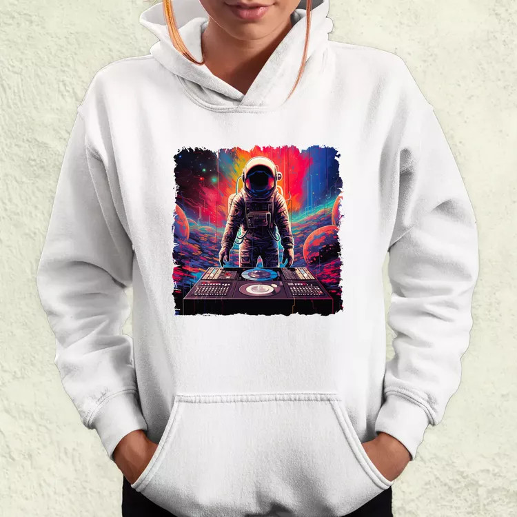 Pixelart bakelit az űrben v2 női pulóver