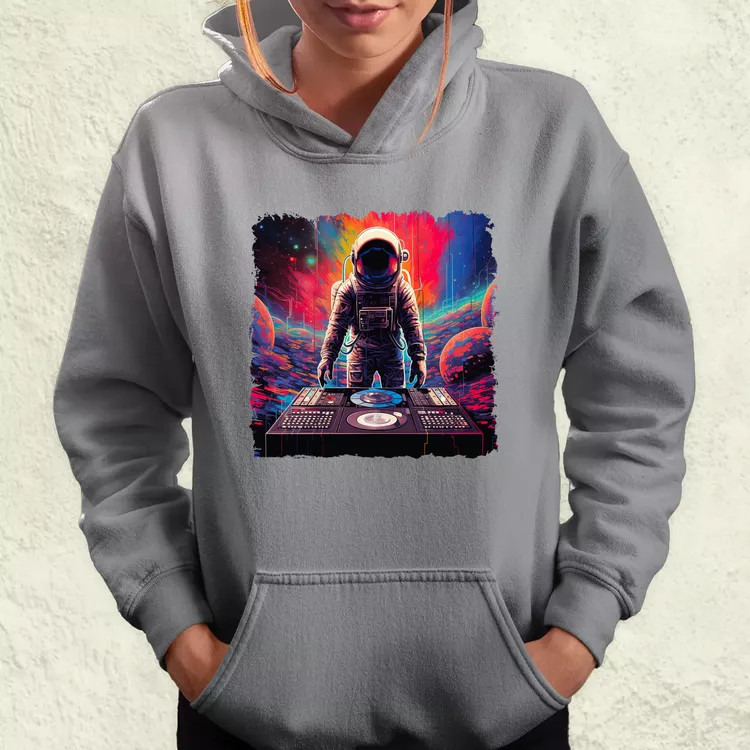 Pixelart bakelit az űrben v2 női pulóver