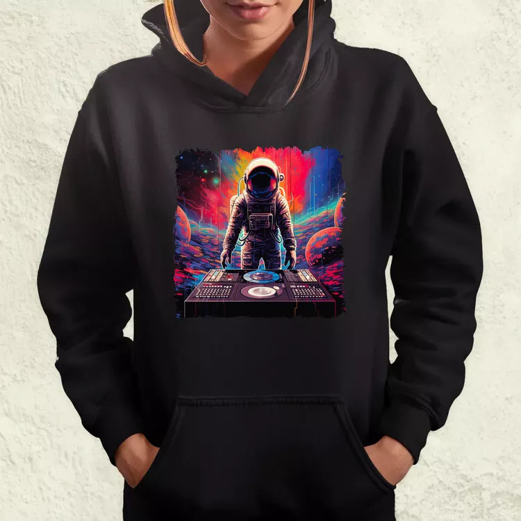 Pixelart bakelit az űrben v2 női pulóver