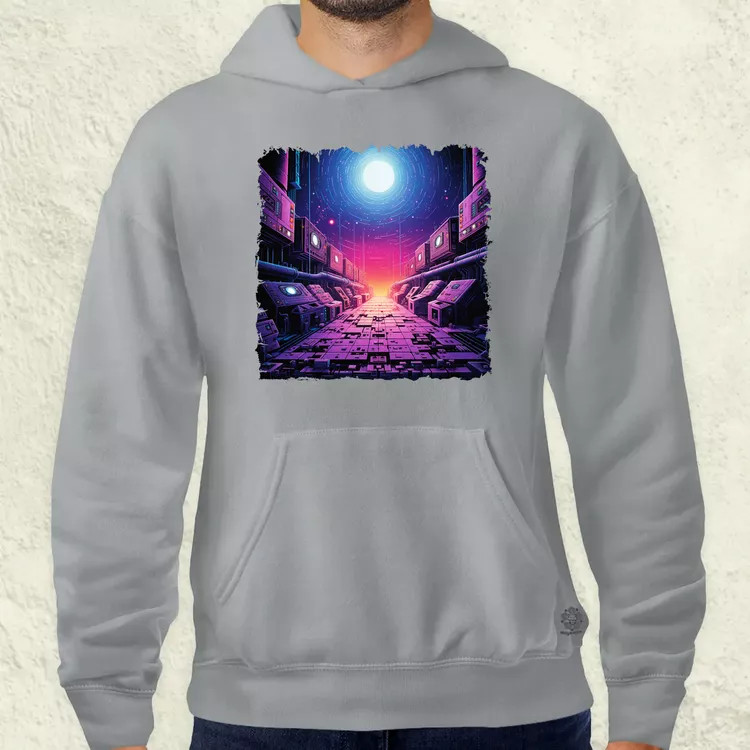 Pixelart bakelit az űrben v3 férfi pulóver