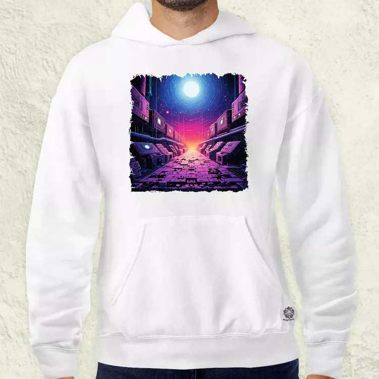 Pixelart bakelit az űrben v3 férfi pulóver