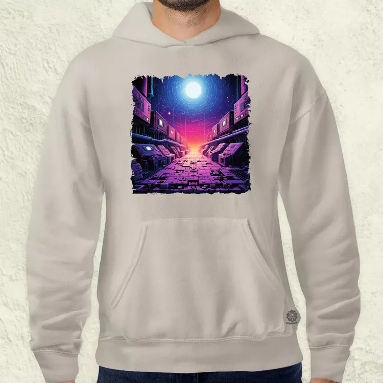 Pixelart bakelit az űrben v3 férfi pulóver