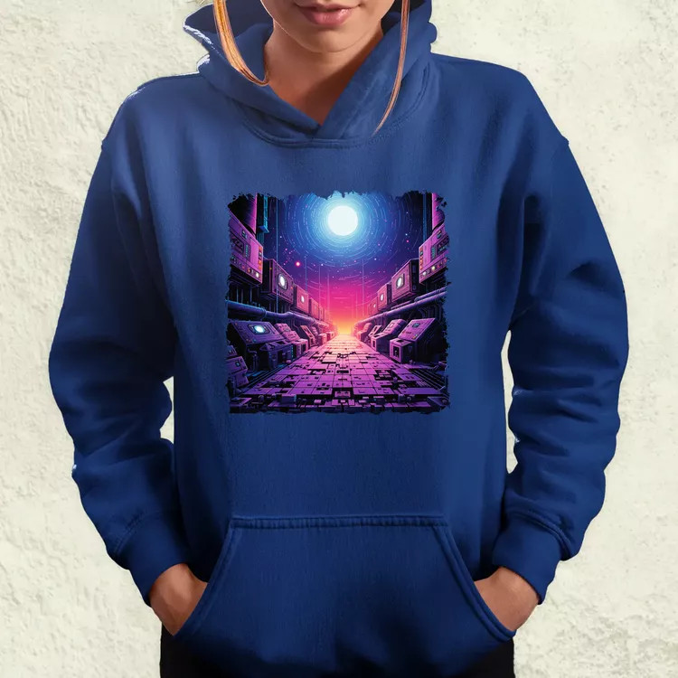 Pixelart bakelit az űrben v3 női pulóver