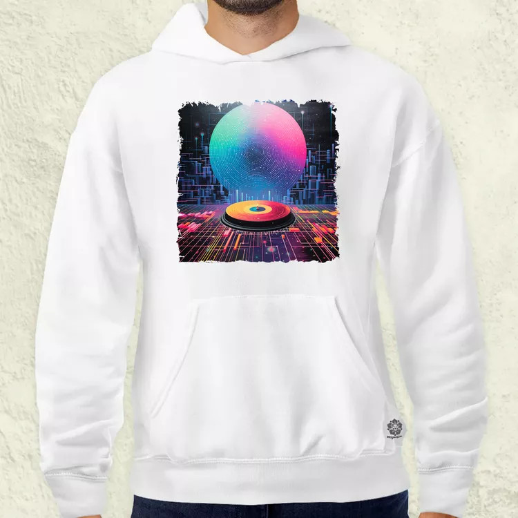 Pixelart bakelit az űrben v4 férfi pulóver