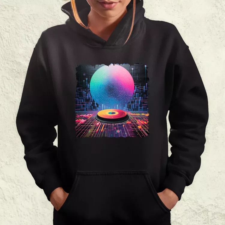 Pixelart bakelit az űrben v4 női pulóver