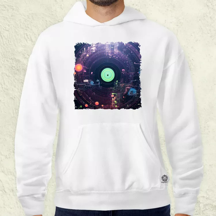 Pixelart bakelit az űrben v5 férfi pulóver