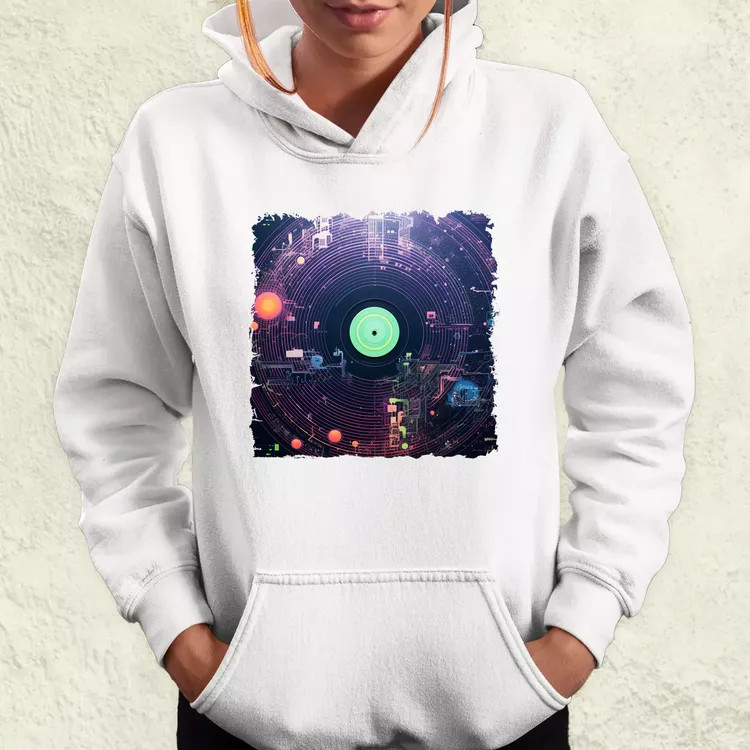 Pixelart bakelit az űrben v5 női pulóver