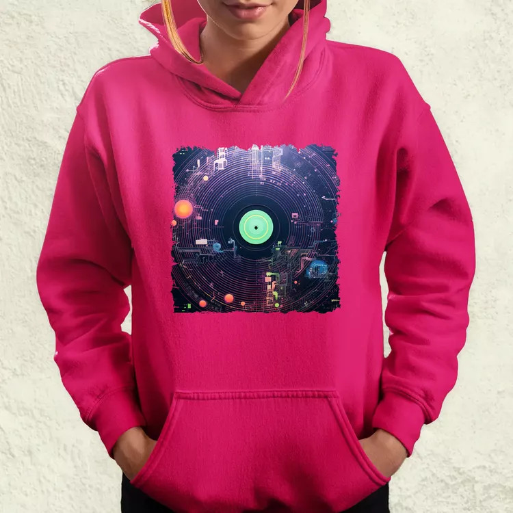 Pixelart bakelit az űrben v5 női pulóver