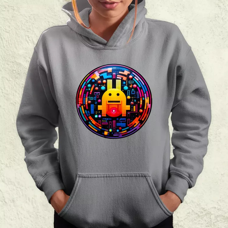 Pixelart bakelit az űrben v6 női pulóver