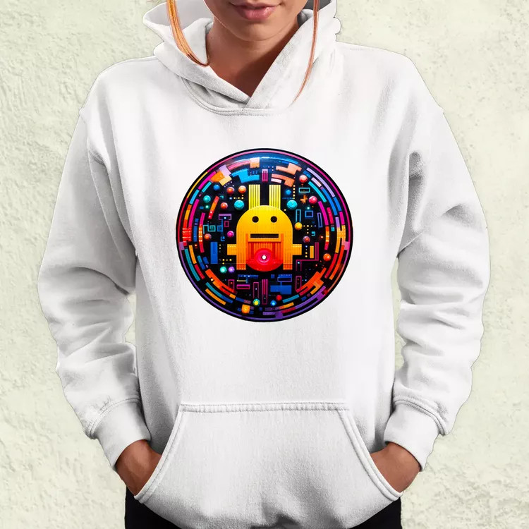 Pixelart bakelit az űrben v6 női pulóver