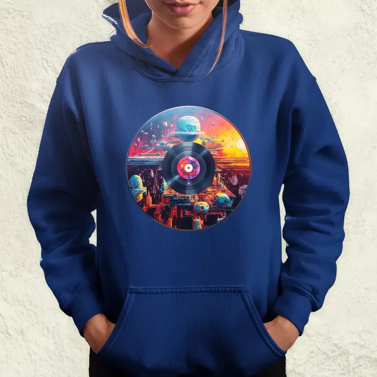 Pixelart bakelit az űrben v7 női pulóver