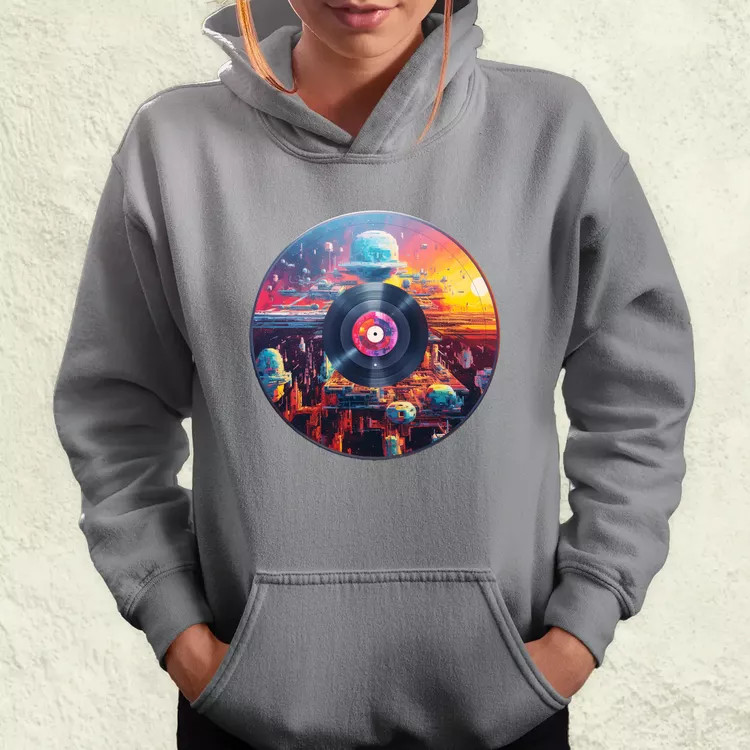 Pixelart bakelit az űrben v7 női pulóver