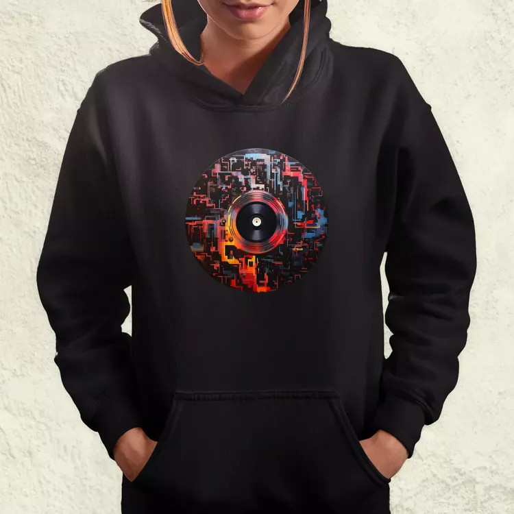 Pixelart bakelit az űrben v8 női pulóver