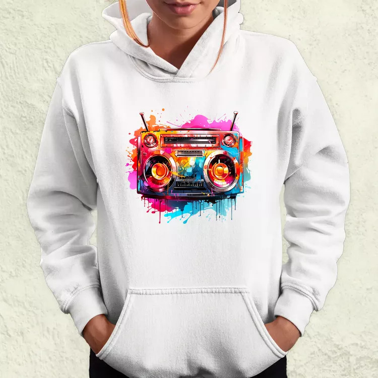 Retró boombox v2 női pulóver