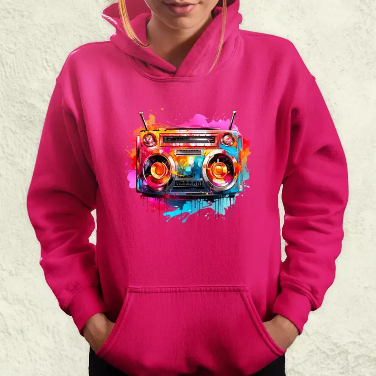 Retró boombox v2 női pulóver