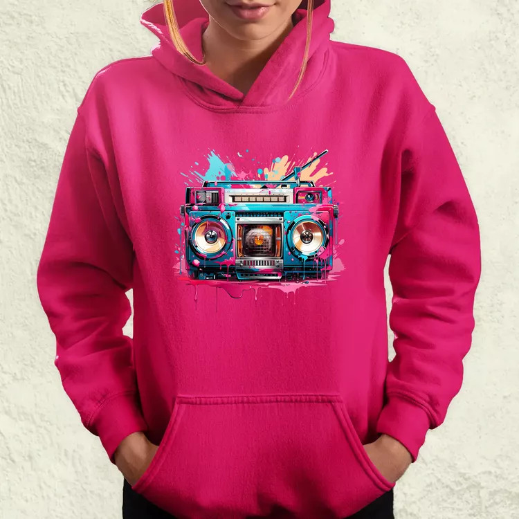 Retró boombox v4 női pulóver