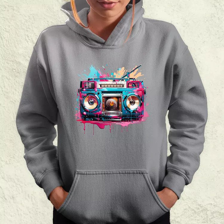 Retró boombox v4 női pulóver