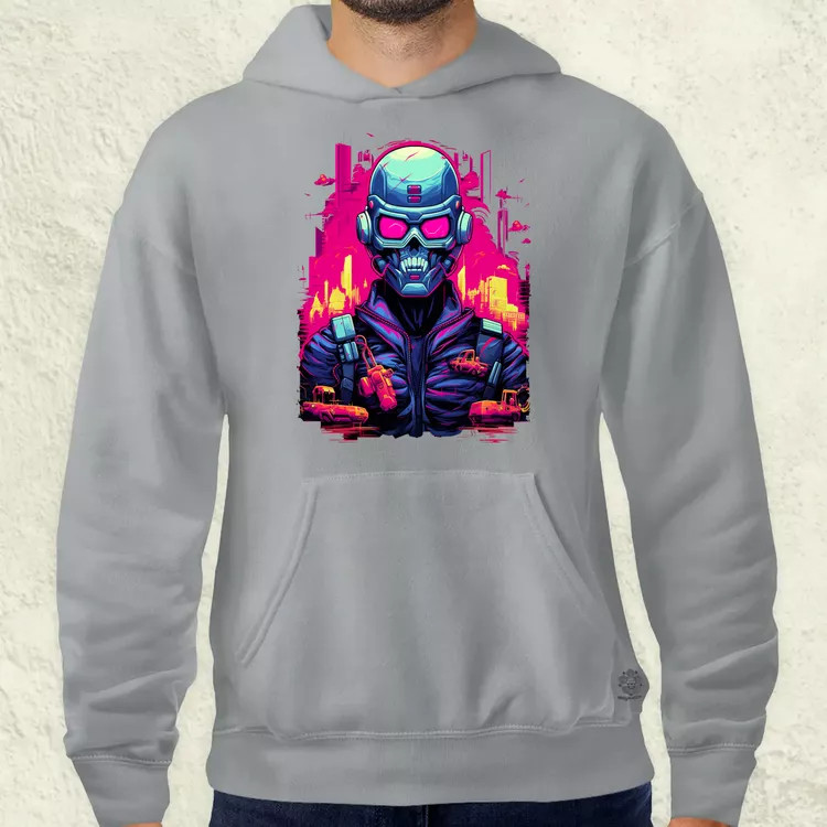 Retró cyberpunk v1 férfi pulóver