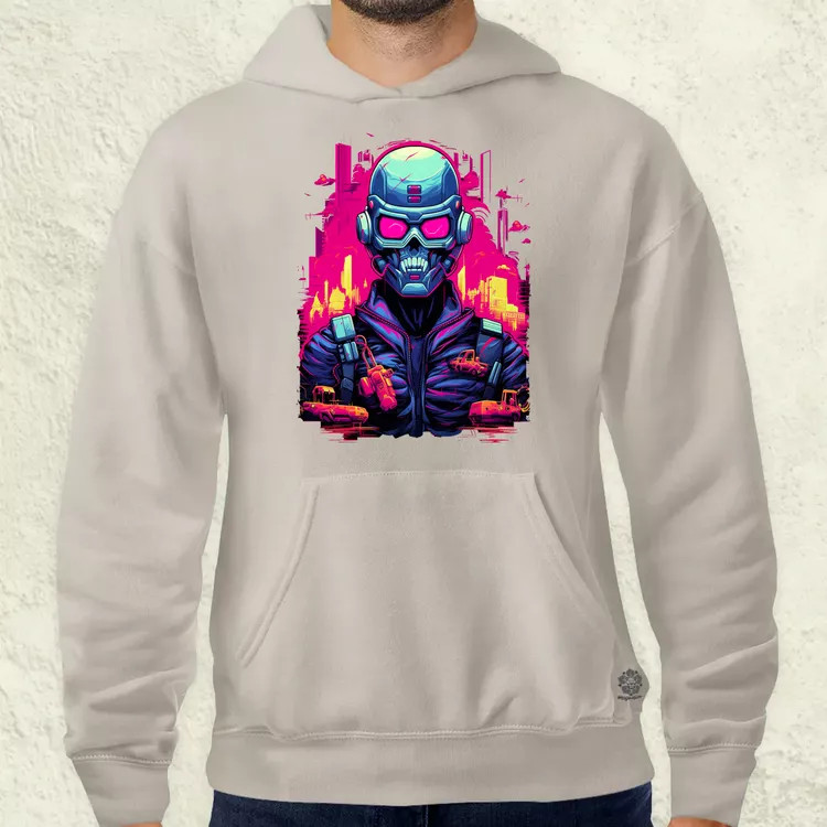Retró cyberpunk v1 férfi pulóver